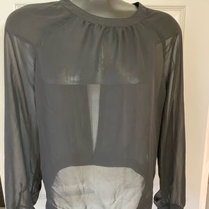 Sheer black blouse